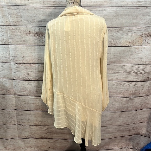 Soft Surroundings Neapolitan Top Tunic NWT Chiffon Layered Cowl Size Medium - Picture 6 of 12